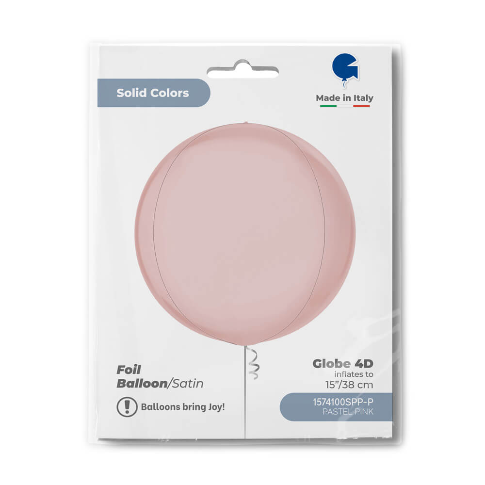 Globe 15inc Satin Pastel Pink 4D